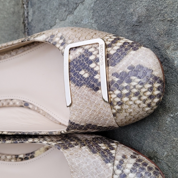 Coach Isla snake print leather pump heels - Picture 8 of 16